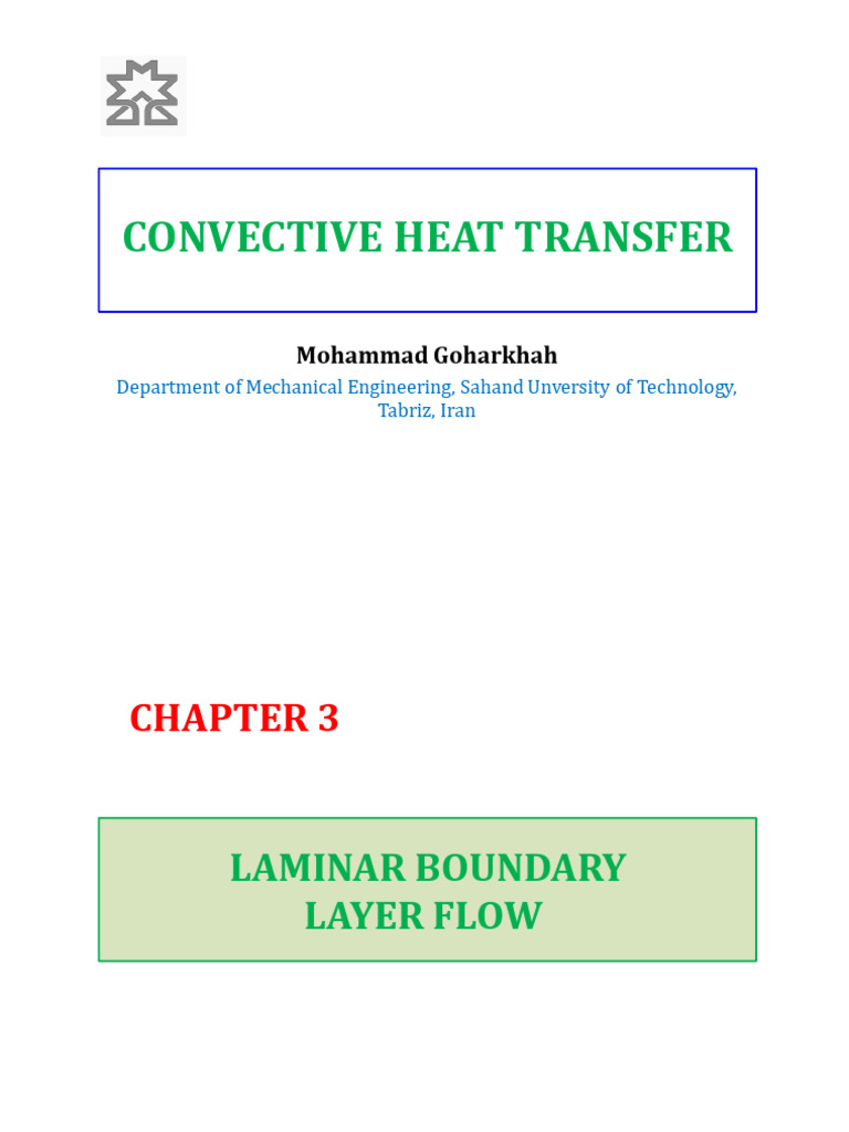 Chapter3 - Part1 | PDF | Boundary Layer | Heat Transfer