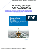 International Business Opportunities and Challenges in A Flattening World Version 3 0 3rd Carpenter Test Bank