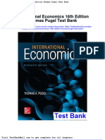 International Economics 16th Edition Thomas Pugel Test Bank