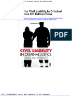 Test Bank For Civil Liability in Criminal Justice 6th Edition Ross
