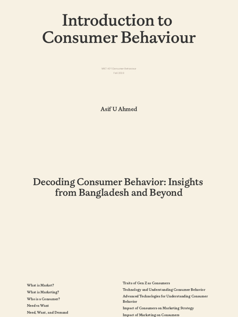 Understanding Consumer Behavior Insights | PDF | Marketing | Consumer ...