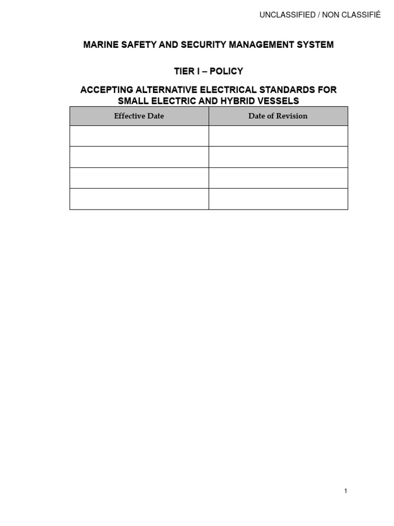 Transport canada tier 1 policy acceptance of alternative construction
