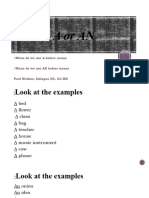 A and An (Articles) Powerpoint - ILI MD, E4 Grammar, Chapter 11