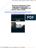 Solution Manual For Newtonian Tasks Inspired by Physics Education Research Ntipers C J Hieggelke D P Maloney Steve Kanim