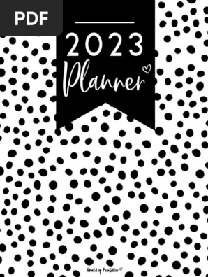 2023 Planner - Black - World of Printables