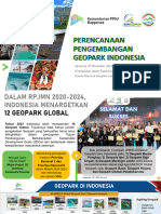 Pembuka Deputi KSDA Bappenas - Perencanaan Pengembangan Geopark Indonesia