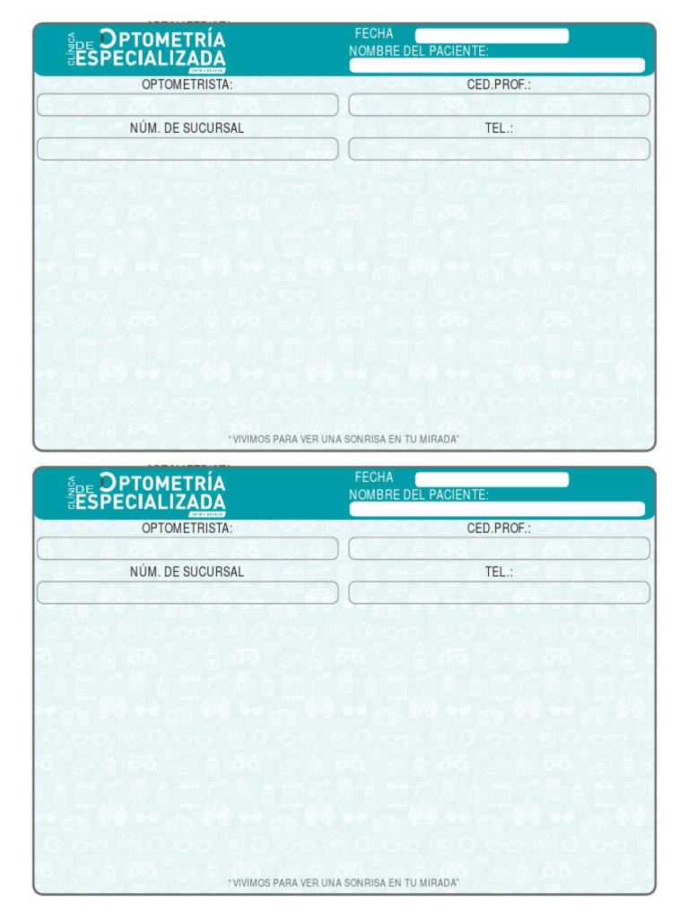 Formato de Receta Optométrica PDF | PDF