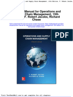Solution Manual For Operations and Supply Chain Management 15th Edition F Robert Jacobs Richard Chase