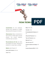 Ficha Tecnica Llave Jardin Bronce