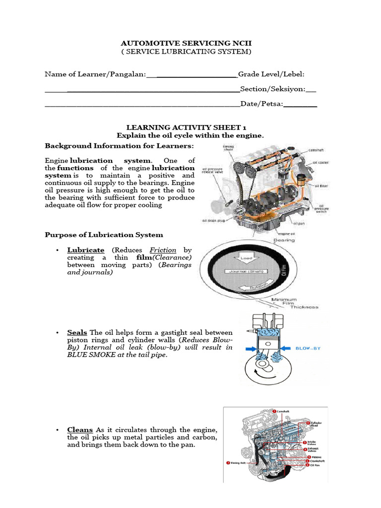 Engine Lubrication System Overview | PDF | Motor Oil | Internal ...