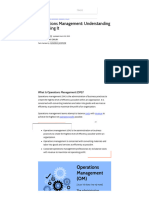 Operations Management - Understanding and Using It