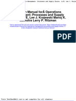 Solution Manual For Operations Management Processes and Supply Chains 11 e Lee J Krajewski Manoj K Malhotra Larry P Ritzman