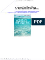 Solution Manual For Operations Management Reid Sanders 5th Edition