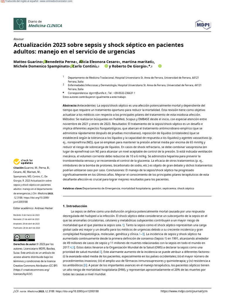 2023 update on sepsis and septic shock in adult patients en es pdf