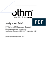 OTHM LEVEL 07 - Strategic Management