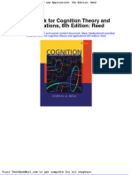 Test Bank For Cognition Theory and Applications 8th Edition Reed