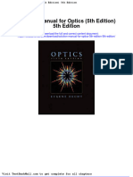 Solution Manual For Optics 5th Edition 5th Edition