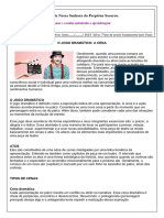 7° Ano - O JOGO DRAMÁTICO A CENA