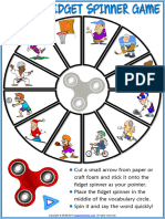 Sports Vocabulary Esl Printable Fidget Spinner Game For Kids