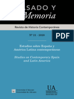 Pasado y Memoria Revista de Historia Contemporanea Num 21 2020 Estudios Sobre Espana y America Latina Contemporaneas 1032200