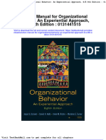 Solution Manual For Organizational Behavior An Experiential Approach 8 e 8th Edition 0131441515