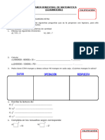 Examen Bimestral de Matemática-5° Grado - Ii Bim-Sil