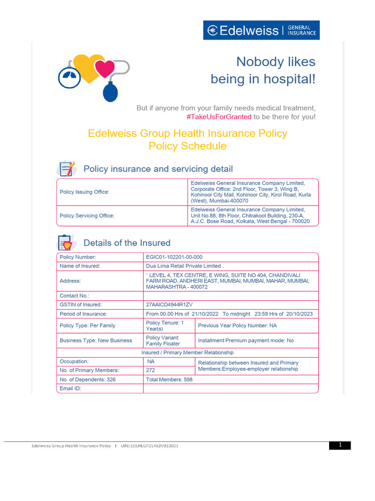 GMC Policy 22-23 | PDF | Insurance | Financial Services