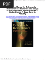 Solution Manual For Orthopaedic Biomechanics Mechanics and Design in Musculoskeletal Systems Donald L Bartel Dwight T Davy Tony M Keaveny