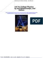 Test Bank For College Physics Reasoning and Relationships 2nd Edition