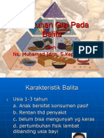 Kebutuhan Gizi Pada Balita