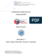 Latihan Dan Tes Jarak Jauh (LTJJ) Persiapan OSK 2019: Bidang Studi: Kebumian Kode Berkas: KEB-L05 (Solusi)