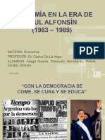 Economía en La Era de Raul Alfonsín