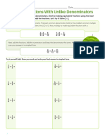 Adding Fractions With Unlike Denominators