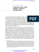 El Derecho A La Salud de Los Niños y Niñas Migrantes y Refugiados, Contextos y Especificidad en Salud Mental