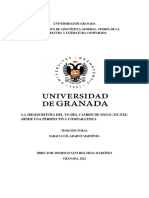 Universidad de Granada Departamento de Lingüística General, Teoría de La Literatura Y Literatura Comparada