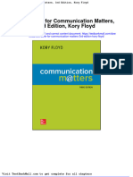 Test Bank For Communication Matters 3rd Edition Kory Floyd