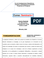 Clase Unica de Seminario I