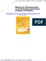 Solution Manual For Pharmaceutical Calculations For Pharmacy Technicians A Worktext 2nd Edition