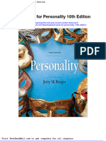 Test Bank For Personality 10th Edition