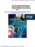 Test Bank For Personality Psychology Domains of Knowledge About Human Nature 6th Edition Randy Larsen David Buss