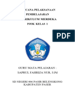 Rencana Pelaksanaan Pembelajaran Kurikulum Merdeka Pjok Kelas 1