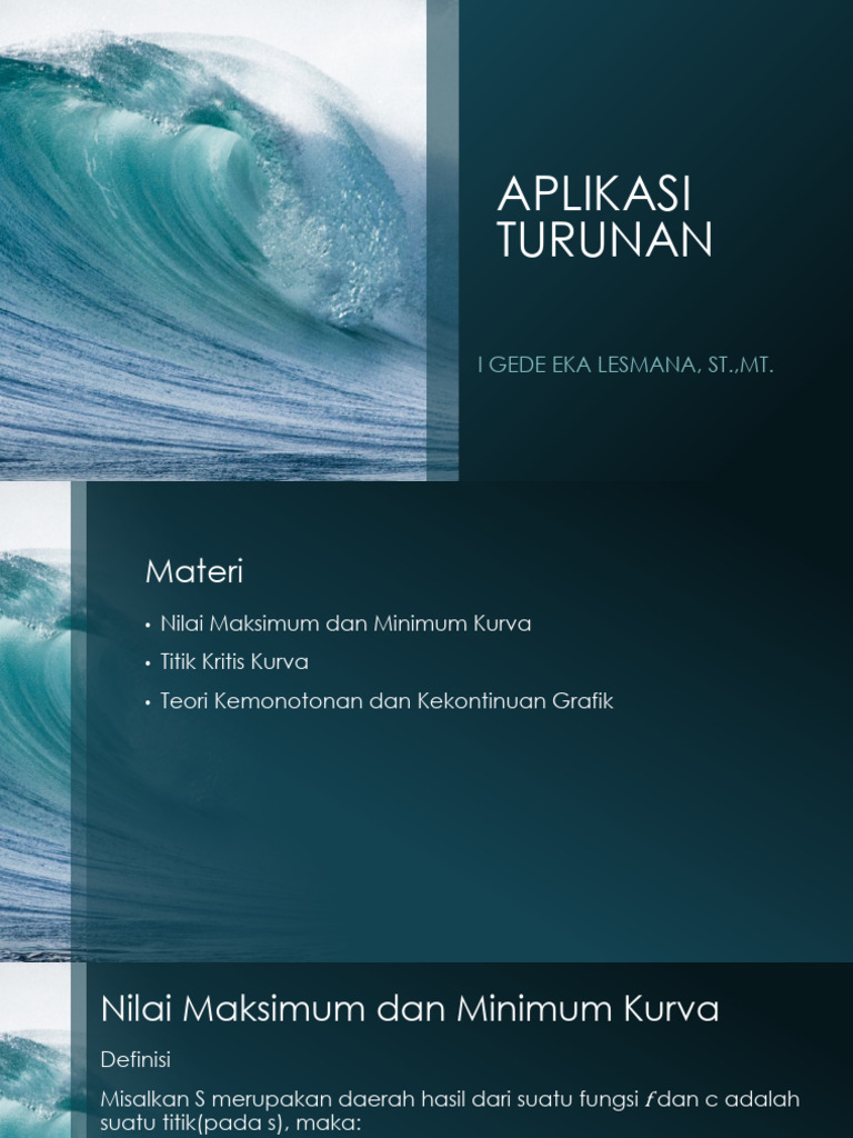 Maksimum dan Minimum Kurva dalam Matematika | PDF | Metode & Bahan Ajar