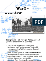 WWI Overview To War End-APUSH 2023