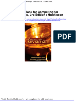 Test Bank For Competing For Advantage 3rd Edition Hoskisson