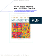 Test Bank For Human Resource Management 16th Edition Valentine