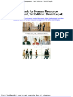Test Bank For Human Resource Management 1st Edition David Lepak