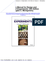 Solution Manual For Design and Analysis of Experiments 10th Edition Douglas C Montgomery