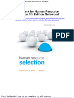 Test Bank For Human Resource Selection 8th Edition Gatewood