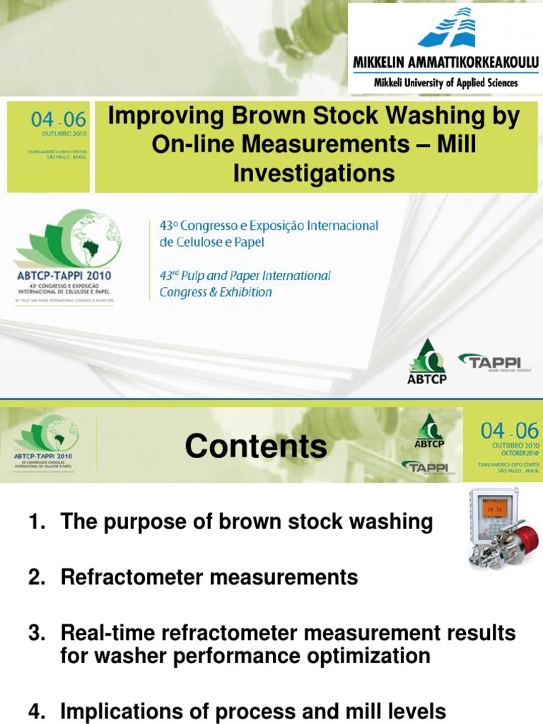 Brown Stock Washing Pulp (Paper) Lignin