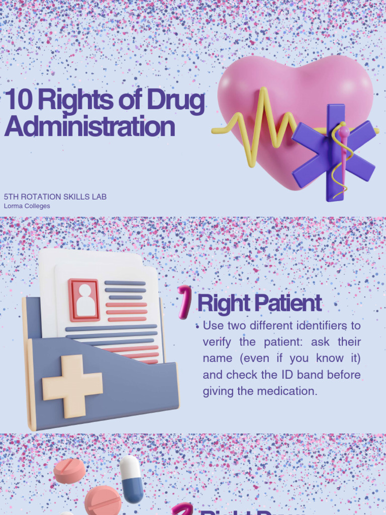 10 Rights of Safe Drug Administration | PDF | Injection (Medicine ...